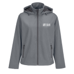 Giacca softshell da donna con cappuccio e fodera in pile SOL'S color grigio scuro vista area di stampa