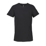 T-shirt unisex in cotone semi-pettinato con scollo a V SOL'S color nero terza vista