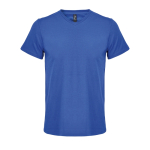 T-shirt unisex in cotone semi-pettinato con scollo a V SOL'S color blu reale terza vista