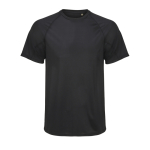 T-shirt traspirante in poliestere riciclato SOL'S color nero