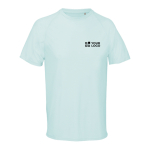 T-shirt traspirante in poliestere riciclato SOL'S color blu sbiadito vista area di stampa