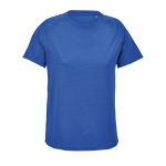 T-shirt da donna traspirante in poliestere riciclato SOL'S color blu reale terza vista