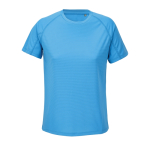 T-shirt da donna traspirante in poliestere riciclato SOL'S color azzurro ciano