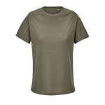 T-shirt da donna traspirante in poliestere riciclato SOL'S color verde militare