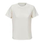 T-shirt da donna traspirante in poliestere riciclato SOL'S color bianco sporco