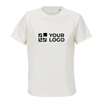 T-shirt da donna traspirante in poliestere riciclato SOL'S color bianco sporco vista area di stampa