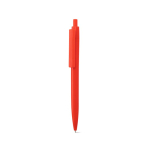 Penna a sfera in plastica con clip ampia e finitura lucida, inchiostro blu color rosso prima vista