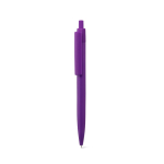 Penna a sfera in plastica con clip ampia e finitura lucida, inchiostro blu color viola prima vista