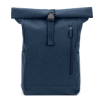 Zaino roll-top con chiusura superiore e tasche 17L 380 g/m² color blu prima vista