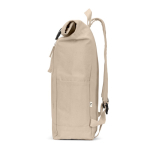 Zaino roll-top con chiusura superiore e tasche 17L 380 g/m² color naturale quarta vista