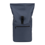 Zaino roll-top per laptop in ecopelle 15 L 16” color blu sesta vista