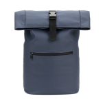Zaino roll-top per laptop in ecopelle 15 L 16” color blu settima vista