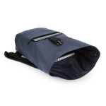 Zaino roll-top per laptop in ecopelle 15 L 16” color blu ottava vista