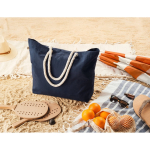 Borsa da spiaggia in cotone riciclato con manici lunghi 220 g/m2 vista ambiente