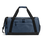 Borsa sportiva in poliestere riciclato con ampio scomparto 37L color blu prima vista