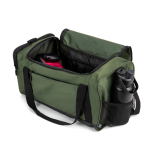 Borsa sportiva in poliestere riciclato con ampio scomparto 37L color verde scuro quarta vista