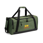 Borsa sportiva in poliestere riciclato con ampio scomparto 37L color verde scuro immagine con logo