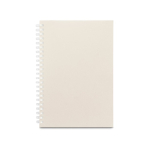 Taccuino A5 in carta riciclata con copertina flessibile a righe color grigio chiaro prima vista