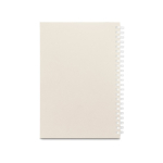 Taccuino A5 in carta riciclata con copertina flessibile a righe color grigio chiaro seconda vista