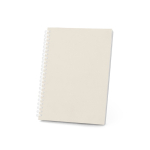 Taccuino A5 in carta riciclata con copertina flessibile a righe color grigio chiaro