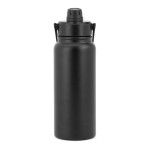 Borraccia in acciaio inox a doppia parete con beccuccio 2 in 1 830 ml color nero prima vista