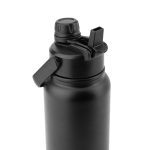Borraccia in acciaio inox a doppia parete con beccuccio 2 in 1 830 ml color nero seconda vista