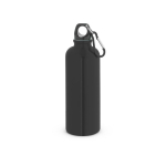 Borraccia in acciaio inox a parete singola con moschettone 550 ml color nero