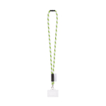 Lanyard tubolare prodotto in Europa con moschettone standard color verde