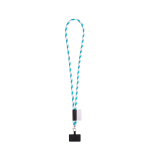 Lanyard tubolare con moschettone e supporto per cellulare 6,5 x 4,1 cm