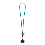 Lanyard tubolare con moschettone e supporto per cellulare 6,5 x 4,1 cm vista principale