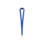 Lanyard in poliestere con moschettone metallico e chiusura di sicurezza 2 cm color blu reale