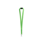 Lanyard in poliestere con moschettone metallico e chiusura di sicurezza 2 cm color verde chiaro 