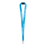 Lanyard in poliestere con moschettone metallico e chiusura di sicurezza 2 cm vista principale