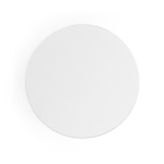 Tappetino per mouse rotondo con base in gomma e spessore 2 mm color bianco prima vista