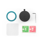 Supporto magnetico per cellulare con rotazione a 360° e fissaggio a vuoto color nero quarta vista