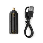 Torcia ricaricabile in alluminio riciclato con LED 10W da 500 lumen color nero terza vista