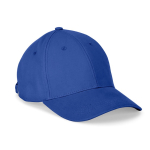 Cappellino regolabile in cotone spazzolato a 6 pannelli 260 g/m² color blu reale prima vista