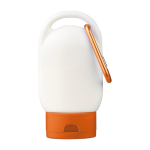 Lozione solare con moschettone e tappo colorato SPF30 30 ml color arancione prima vista