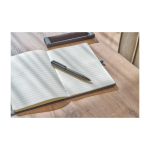 Penna a rotazione in ottone con clip metallica, inchiostro blu quinta vista