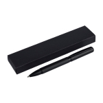 Penna a rotazione in ottone con clip metallica, inchiostro blu settima vista