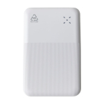 Powerbank in plastica riciclata con ricarica rapida 10.000 mAh color bianco prima vista