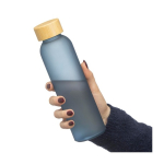 Bottiglia in vetro satinato colorato con tappo a vite in bambù 500ml quinta vista