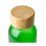 Bottiglia in vetro satinato colorato con tappo a vite in bambù 500ml settima vista