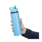 Borraccia in plastica con beccuccio pieghevole e cannuccia interna 500 ml dodicesima vista