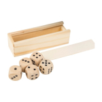 Set di dadi in legno di faggio in scatola con coperchio scorrevole quarta vista