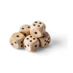 Set di dadi in legno di faggio in scatola con coperchio scorrevole quinta vista