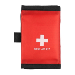 Kit di pronto soccorso con chiusura in velcro e maniglia per il trasporto RPET 600D color rosso prima vista