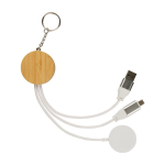 Set di cavi di ricarica con anello metallico da appendere 65W color legno prima vista