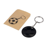 Portachiavi a forma di pallone in acciaio inox e caucciù sesta vista