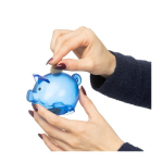 Salvadanaio a forma di maialino in plastica riciclata personalizzabile settima vista